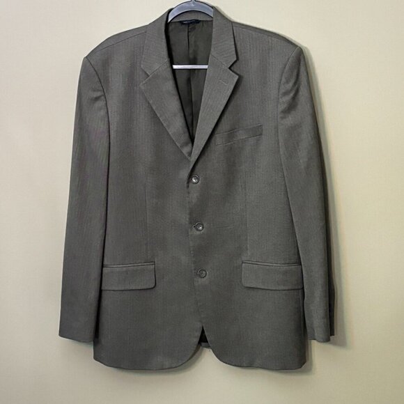 Banana Republic Poly Viscose Dark Tan Blazer Sport Coat 3 Button Men's Size 42R - Picture 11 of 12